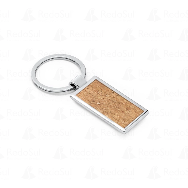 Chaveiro Personalizado em Metal e Cortiça Chaveiro Personalizado em Metal e Cortiça